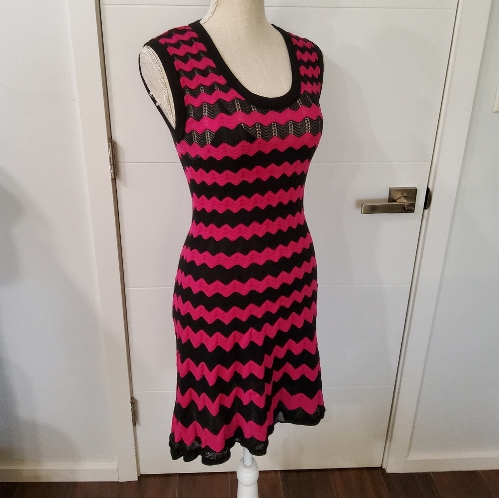 M by Missoni Chevron Knit Fit and Flare Dress Size 38/2